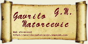 Gavrilo Matorčević vizit kartica